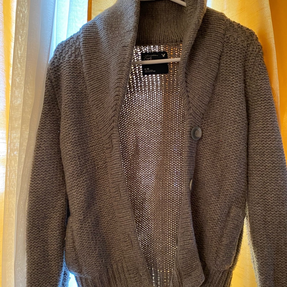 American eagle gray cashmere sweater